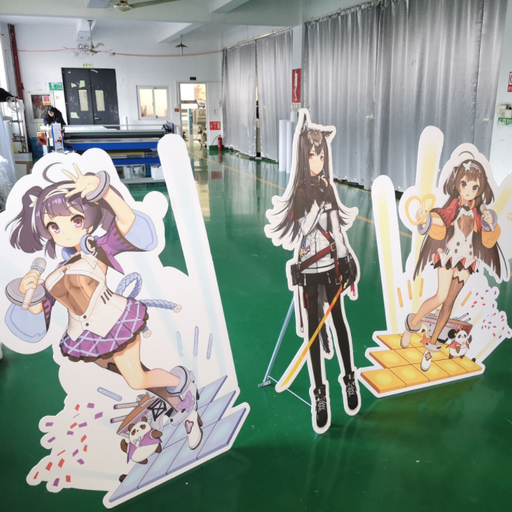 深圳工廠制作異形KT板寫真、5MM雪弗板、KT板、寫真噴繪、異形人形架雕刻